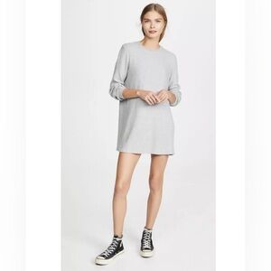 Light Gray Mini Sweatshirt Dress